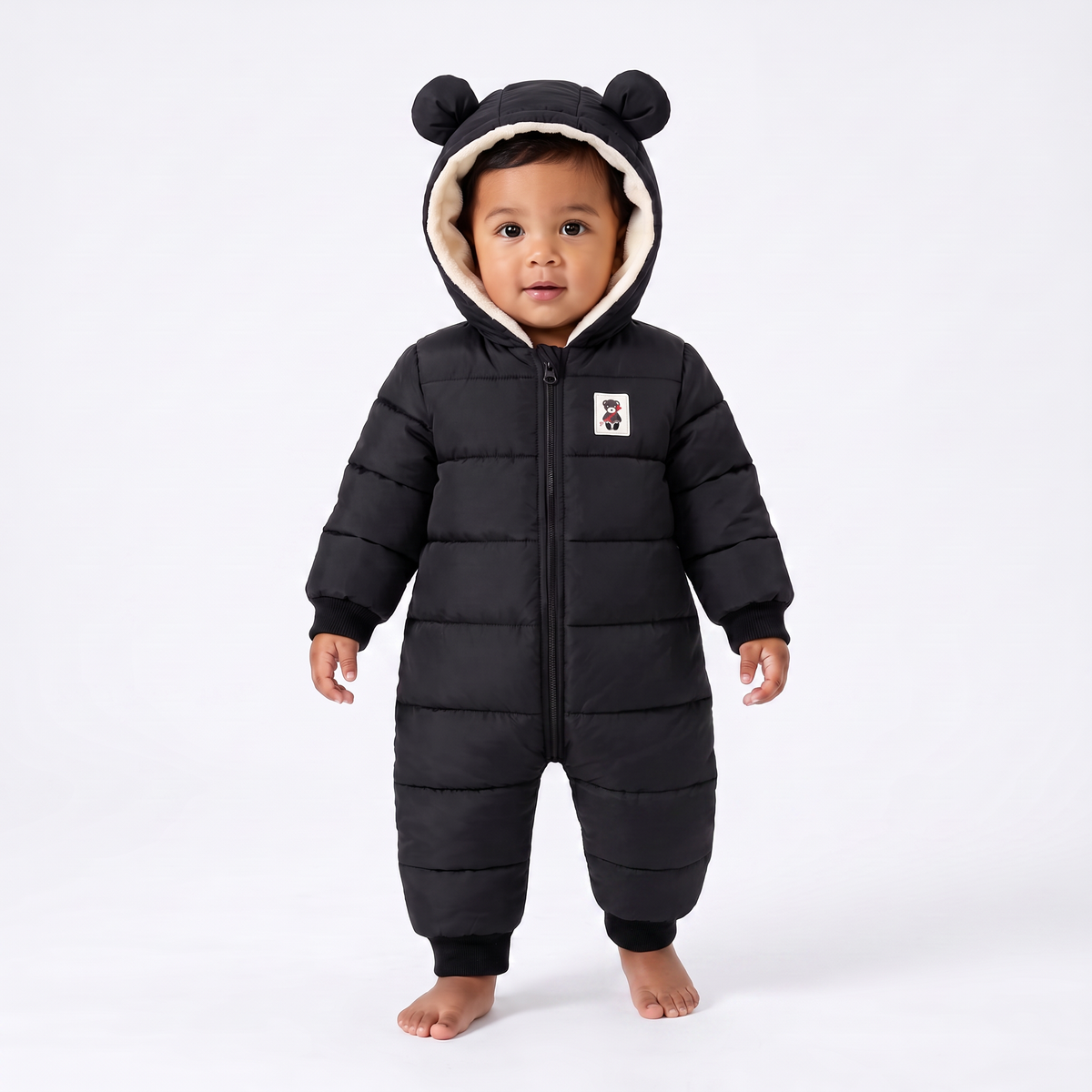 The Teddy Puffer Baby Snowsuit