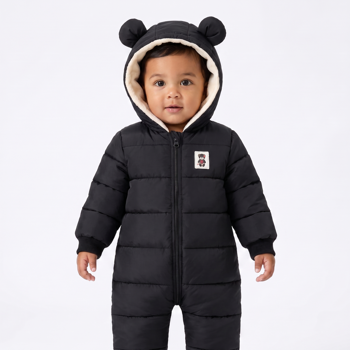 The Teddy Puffer Baby Snowsuit
