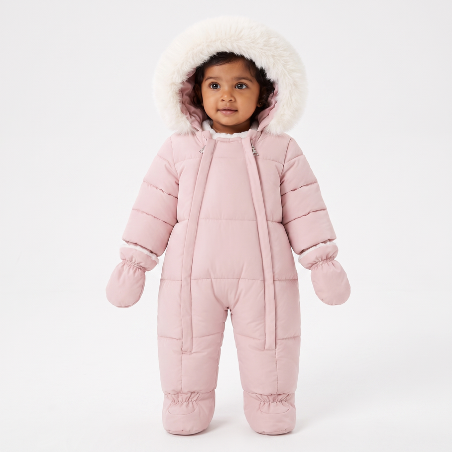 The Elodie Fur-Trim Baby Snowsuit