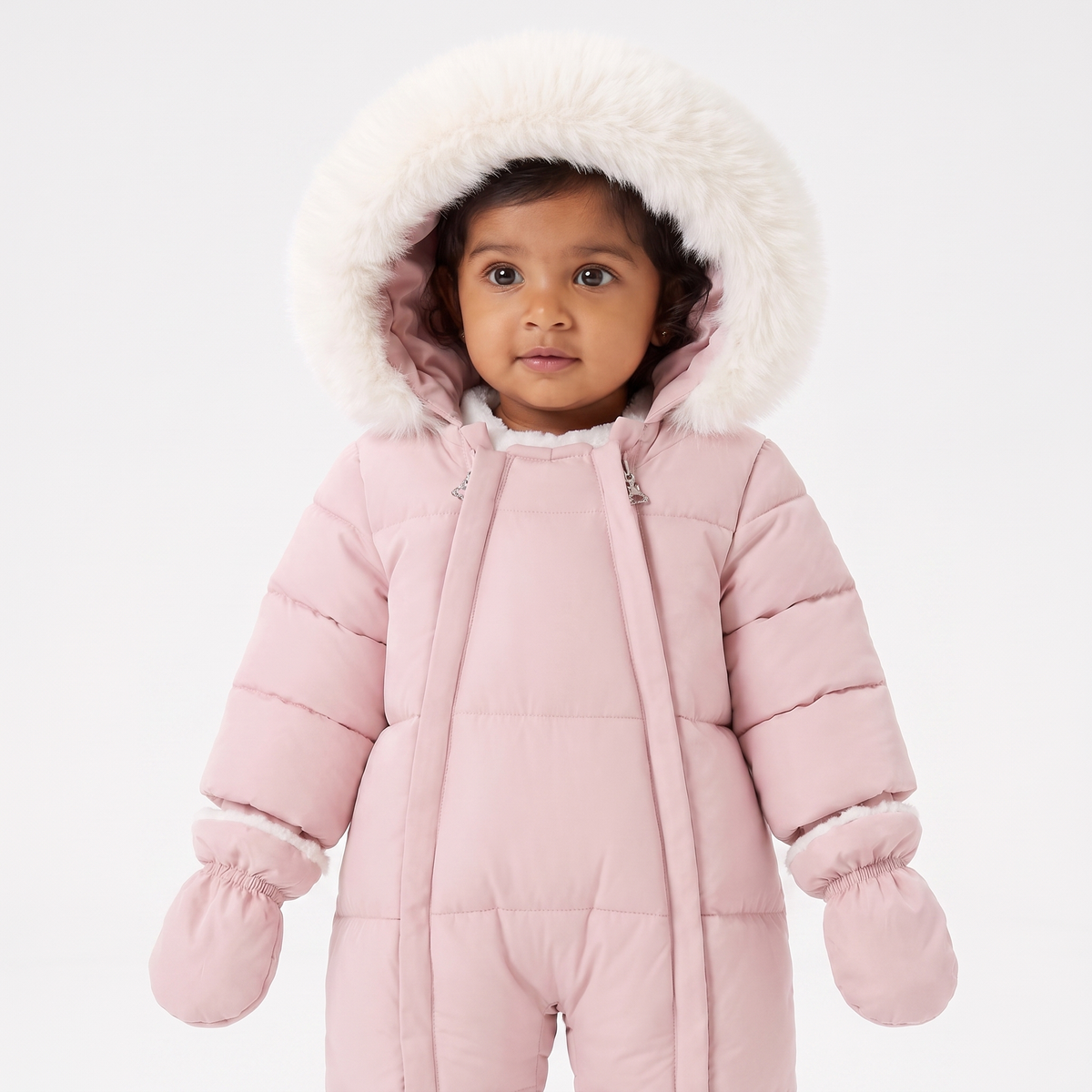 The Elodie Fur-Trim Baby Snowsuit