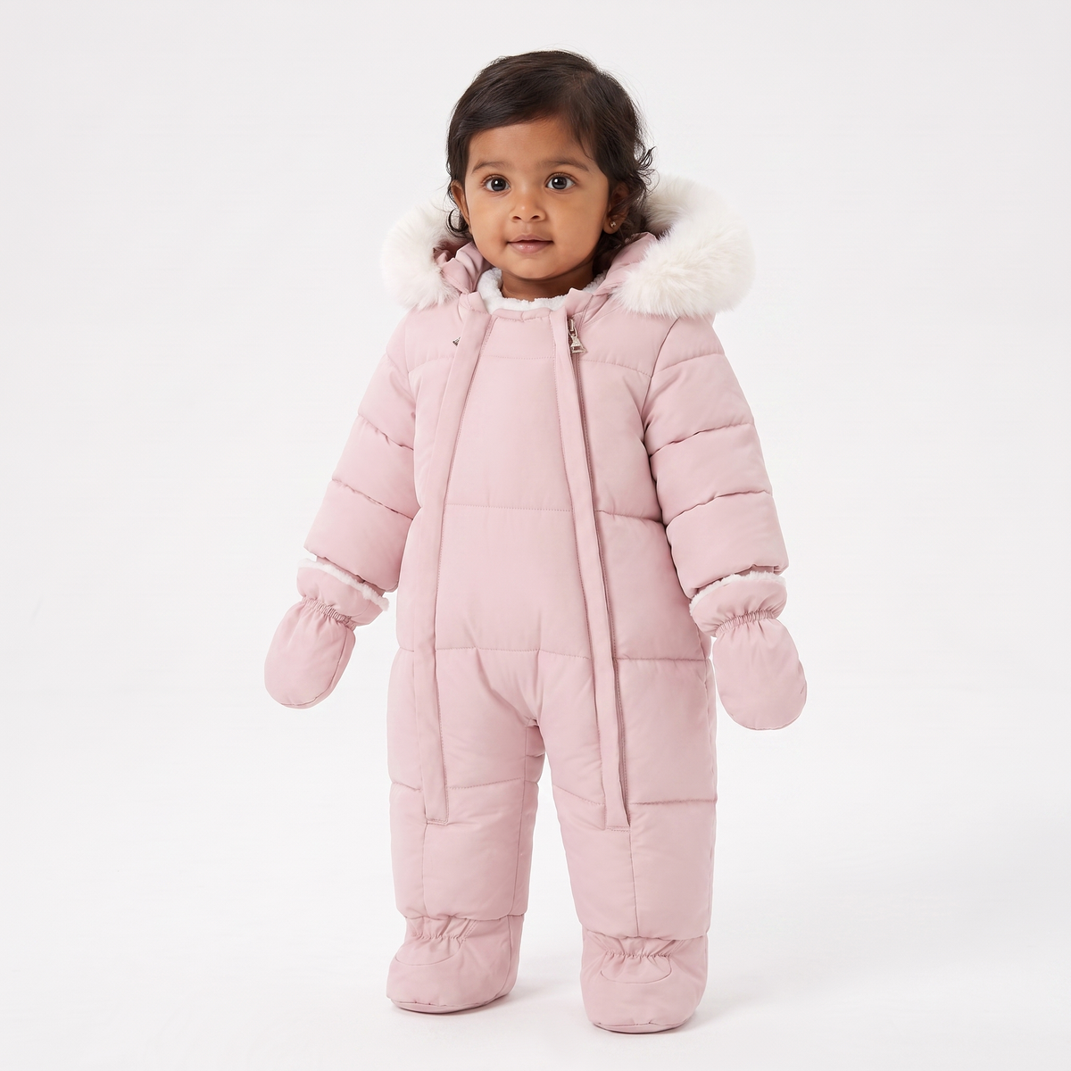 The Elodie Fur-Trim Baby Snowsuit